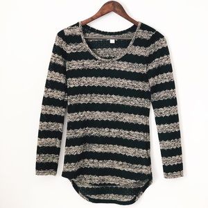 Black & Tan Striped Sweater